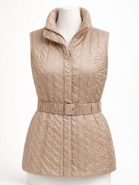 White House Black Market Quilted / Belted Vest - Size XXS - EUC